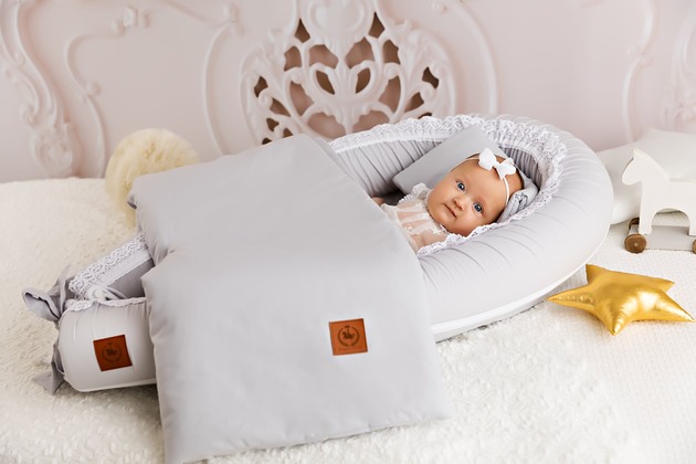 Kokon niemowlęcy szary duży Royal Child