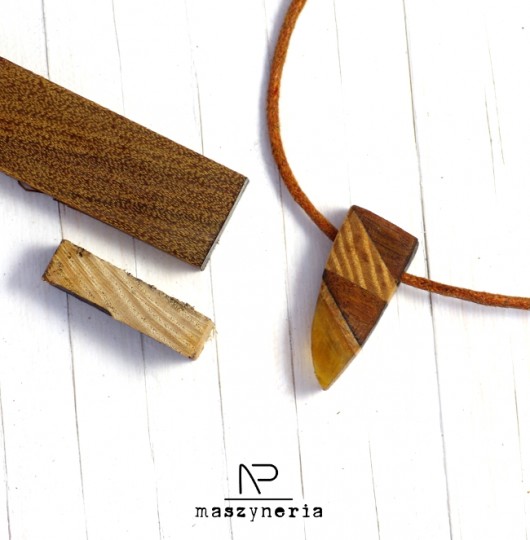 Wood&Amber Naszyjnik Męski Maszyneria