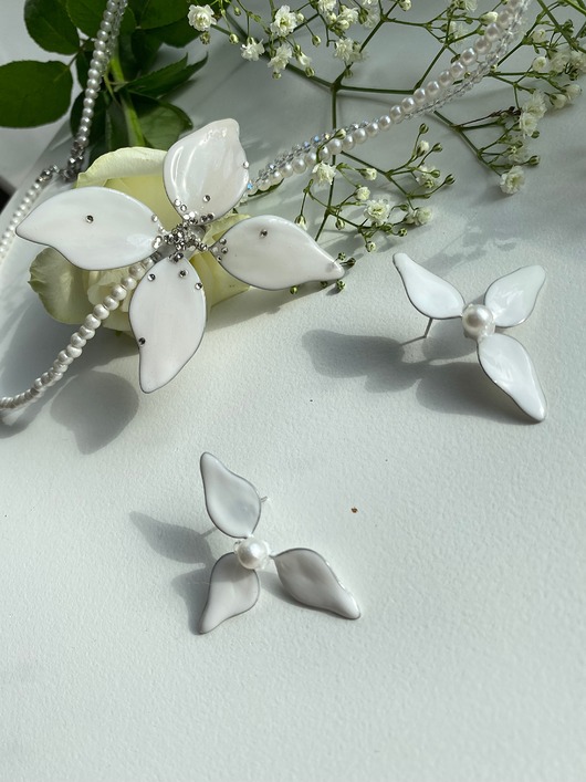 komplet biżuterii Zestaw biżuterii ślubnej