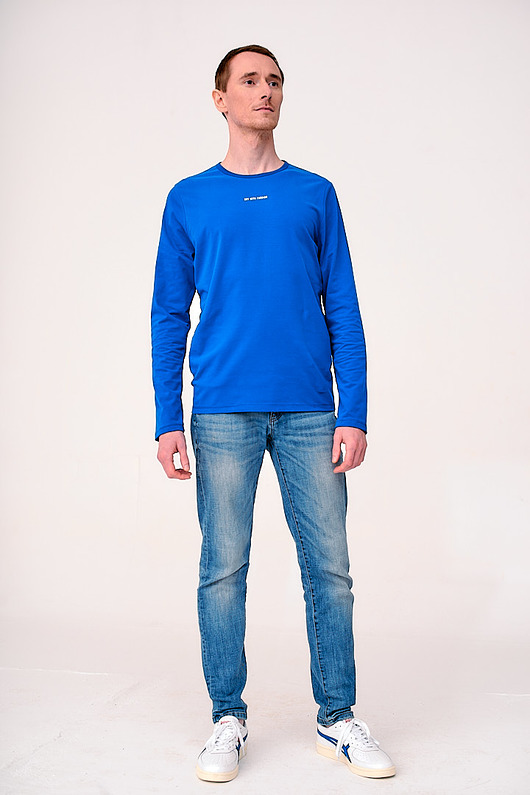 bluzy męskie Longsleeve Blue