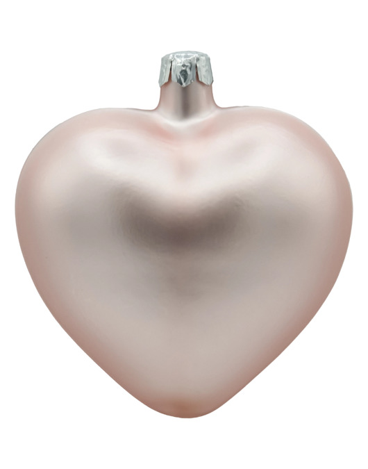 ozdoby choinkowe Bombka choinkowa: Serce matowe: pudrowy róż