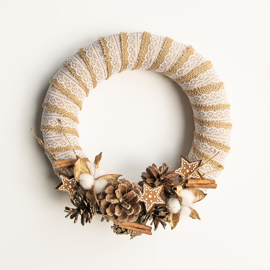 wianki bożonarodzeniowe Wianek bożonarodzeniowy naturalny