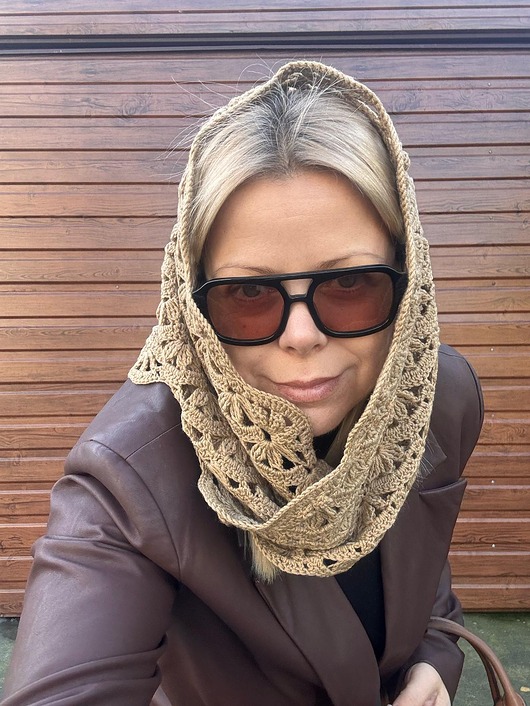 czapki damskie Ażurowa chusta