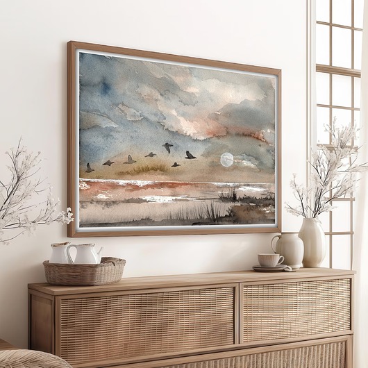 grafiki i ilustracje Lot nad wodą