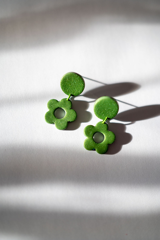kolczyki z masy plastycznej Kolczyki MINI kwiatki