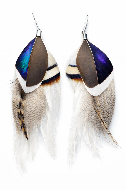 kolczyki z piórami Kolczyki z piór Aura
