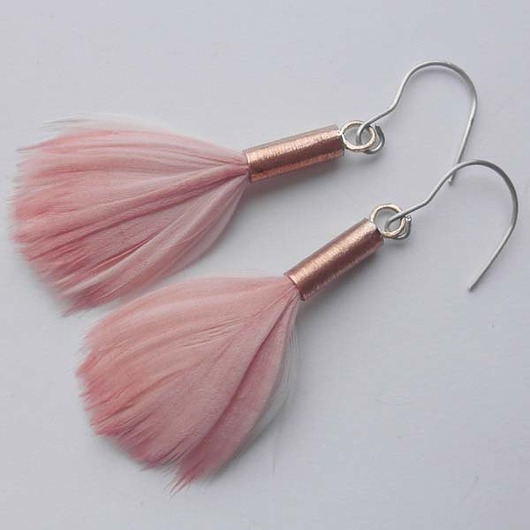 kolczyki z piórami PIÓRKO kolczyki