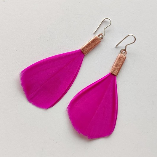 kolczyki z piórami PIÓRKO kolczyki