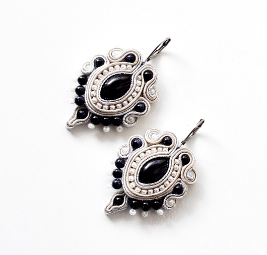 kolczyki soutache Sutaszowe kolczyki MALAGA