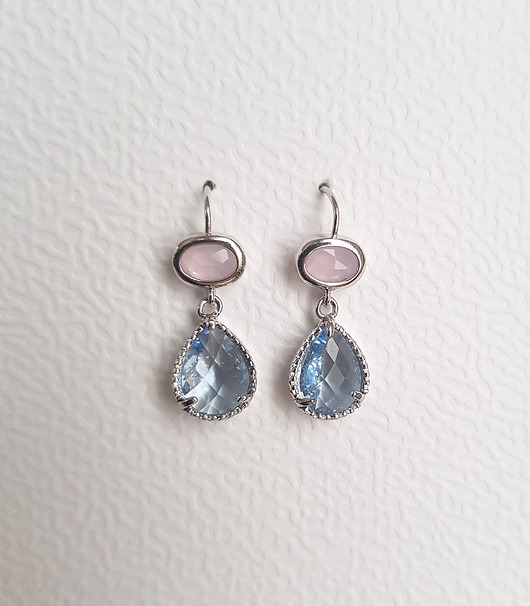 kolczyki szklane Kolczyki Few Minutes After Sunrise v silver