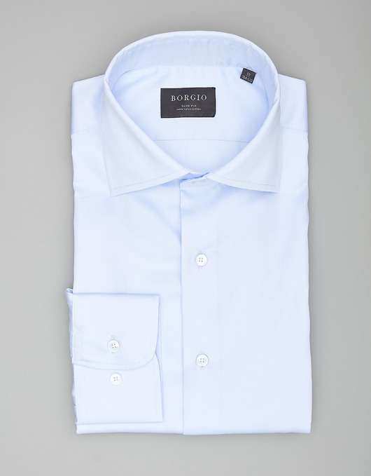 koszule męskie koszula męska bawełna dł. rękaw slim fit niebieski 00203 164/170 39