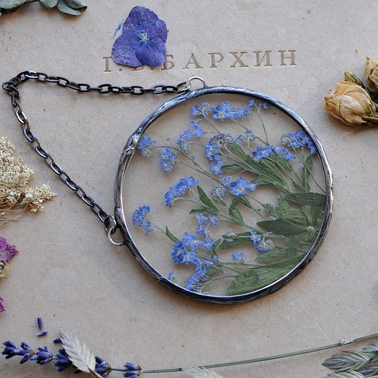 Ozdoby na ścianę Okrągły dekor Niezapominajki