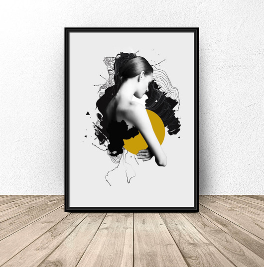 plakaty Plakat kolaż "Kobiece plecy"