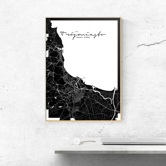 plakaty Plakat Trójmiasto mapa