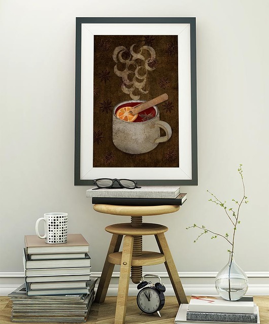 plakaty Grzane wino - plakat 50x70 cm fine art, giclee