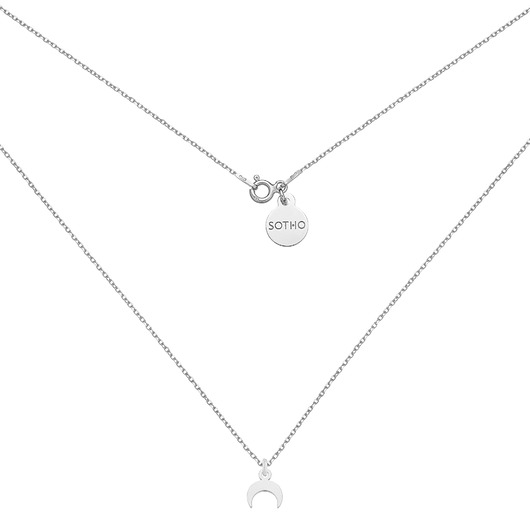 srebrne naszyjniki Srebrny naszyjnik z małym księżycem