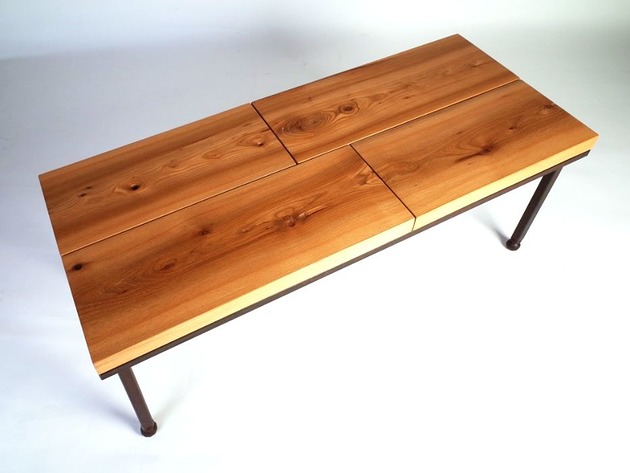 stoliki kawowe Stolik kawowy jesion z naturalną rdzą handmade