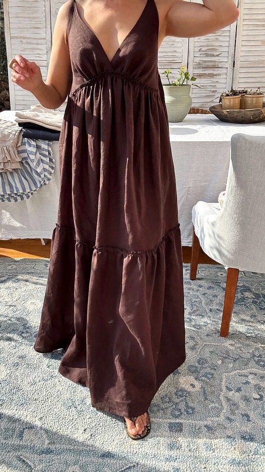 sukienki maxi damskie Sukienka lniana Lecce