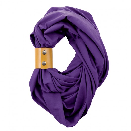 Dzianinowy Komin Tuba Szal - FIOLET (opaska) CADOaccessories