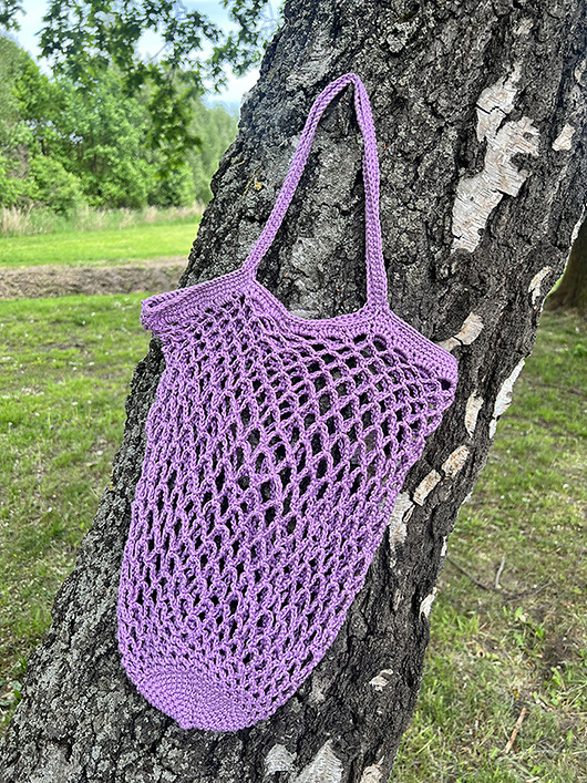torby na ramię Torebka siatka typu shopper bag fioletowa