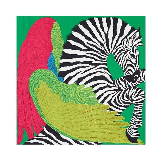 apaszki SZAL SZALIK jedwab Apaszka jedwabna ZEBRA ZIELONA