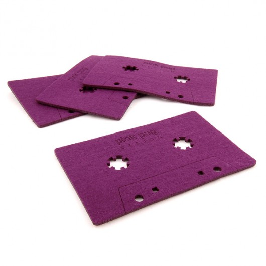 DATA STORAGE - kaseta filc fiolet Pink Pug Design