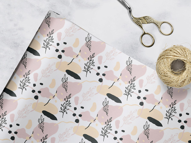papier do pakowania - pastel abstract 024white Wrap and Pack