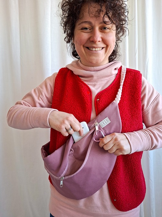 torby i nerki męskie GIGA nerka Bohomazy Dirty Heather - pojemna nerka handmade