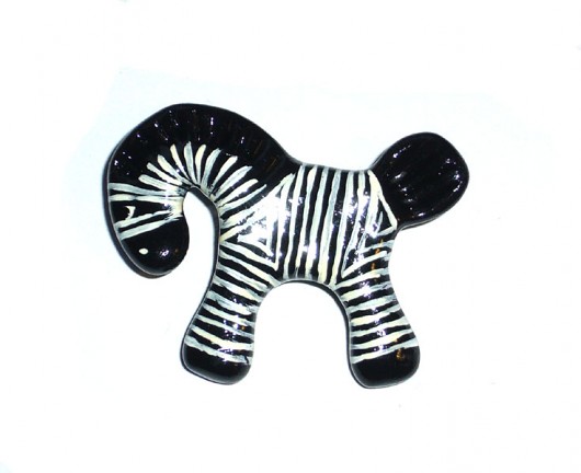zebra broszka PRACOWNIA Z PRZYTUPEM