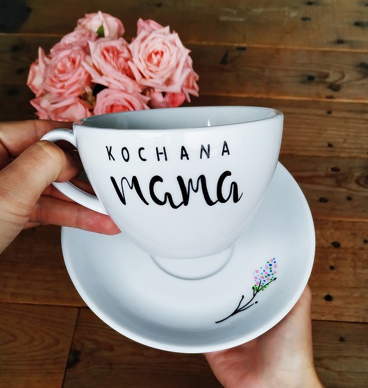 kochana mama wersja III filiżanka + spodek  MUKI design