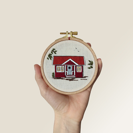 grafiki i ilustracje Chatka czerwona
