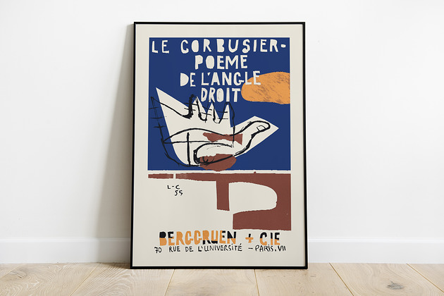 grafiki i ilustracje Le Corbusier plakat wystawowy