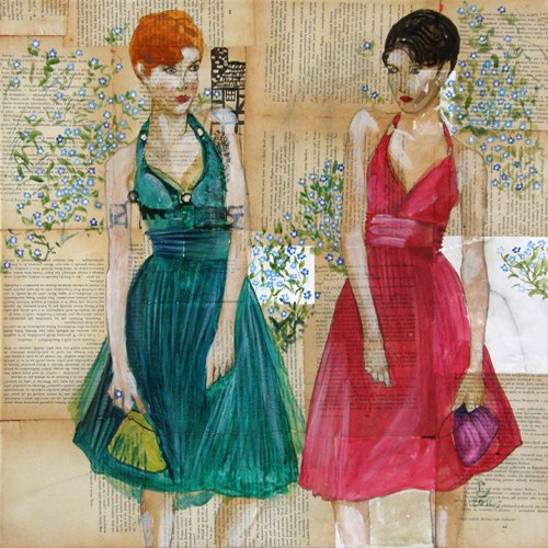 "Niezapominajki" 60x60cm Dabrowski
