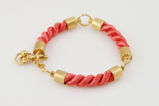 Nautical&#8211; złota bransoleta,czerwony koralowy XXXFruit Bijoux