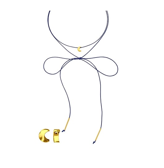 CHOKER Z KSIĘŻYCEM ZE SREBRA 925 POZŁACANEGO Coccola JEWELLERY