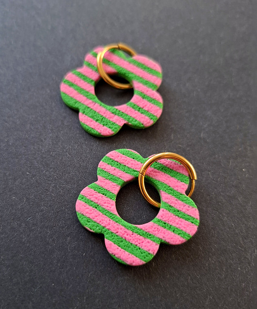 kolczyki z masy plastycznej Kolczyki color no1