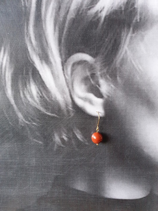 kolczyki z kamieniami Kolczyki FANABERIA  jaspis czerwony