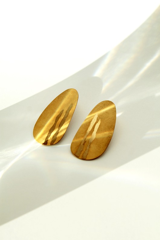 kolczyki z mosiądzu Kolczyki PLAMA No. 3 M