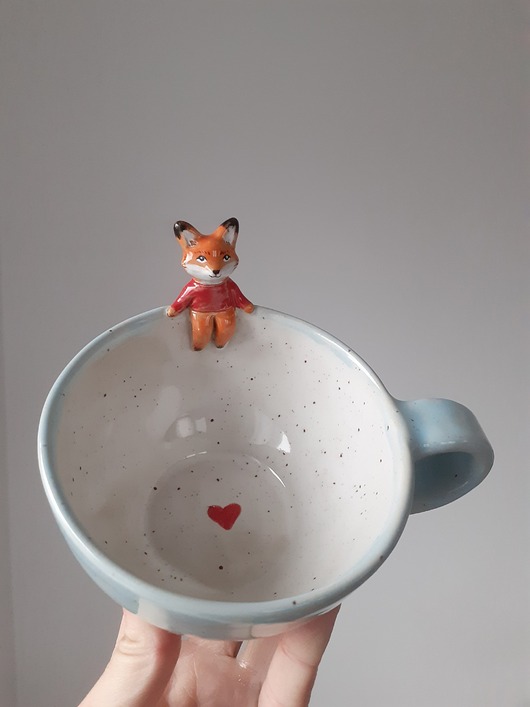 kubki Filiżanka z lisem , kubek , las