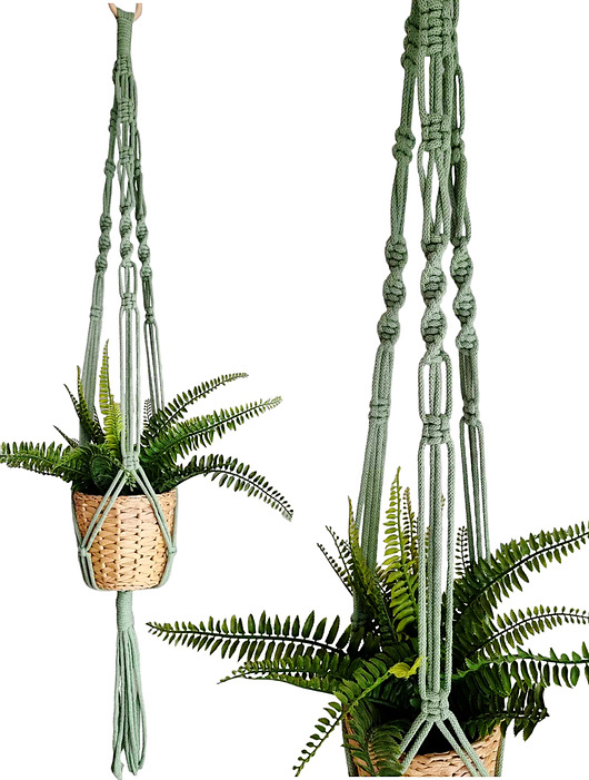 kwietniki Makrama kwietnik ze sznurka szałwia