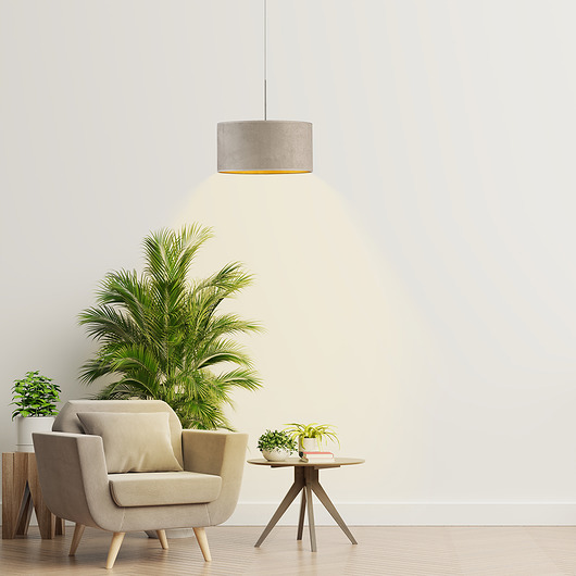 lampy wiszące Lampa wisząca w stylu skandynawskim z abażurem 30 cm SINTRA VELUR