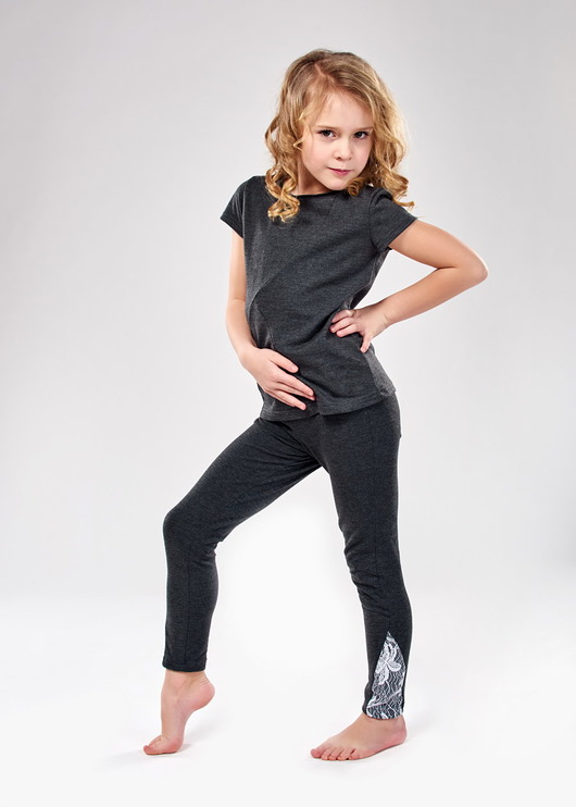 Legginsy Elegance - grafit Lillow