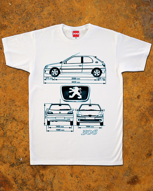 t-shirty męskie Koszulka PEUGEOT 306 tshirt