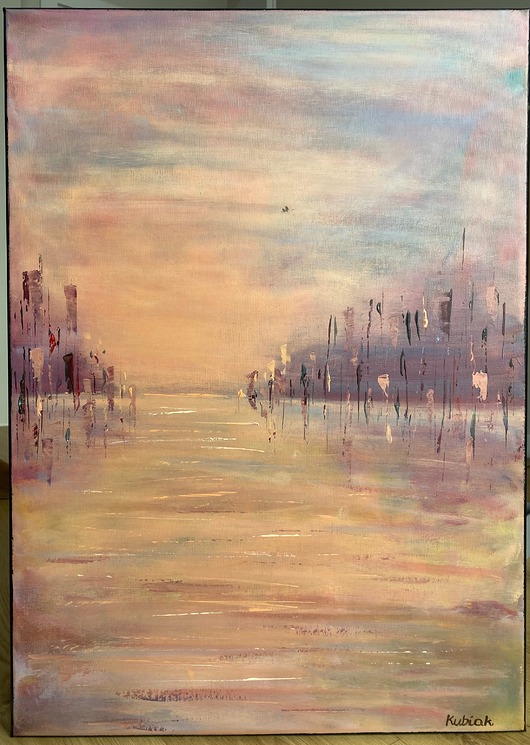 obrazy Ulotność / 50x70 cm obraz strukturalny oryginał Magda Kubiak