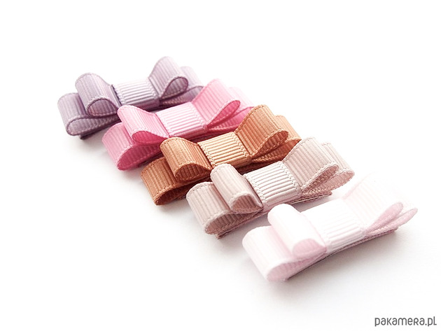 ozdoby do włosów dla dzieci Spinki do włosów Mini Basic Bow  5 szt.