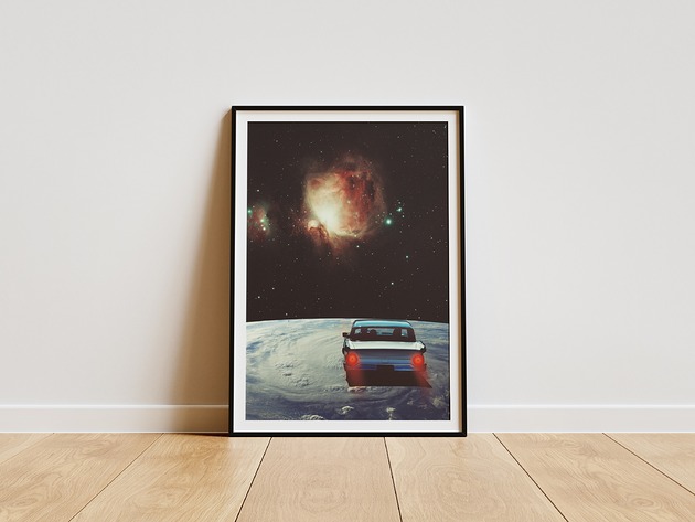 plakaty Plakat Destynacja nieznana - Kolaż Fine-art  - Autorska dekoracja ścienna