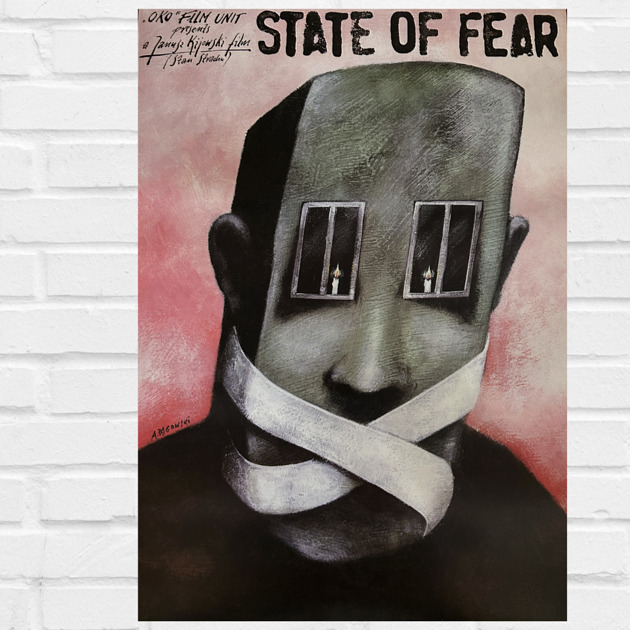 plakaty Plakat do filmu Stan Strachu (State of fear), aut. Andrzej Pągowski, 1989 r