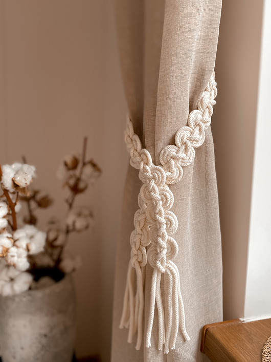 zasłony Upięcie do zasłon BOHO korale