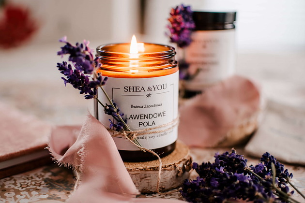 świeczniki i świece Świeca sojowa Lawendowe Pola 180 ml