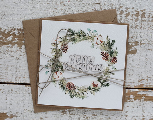 kartki świąteczne Kartka świąteczna ręcznie robiona na Boże Narodzenie Wesołych Świąt